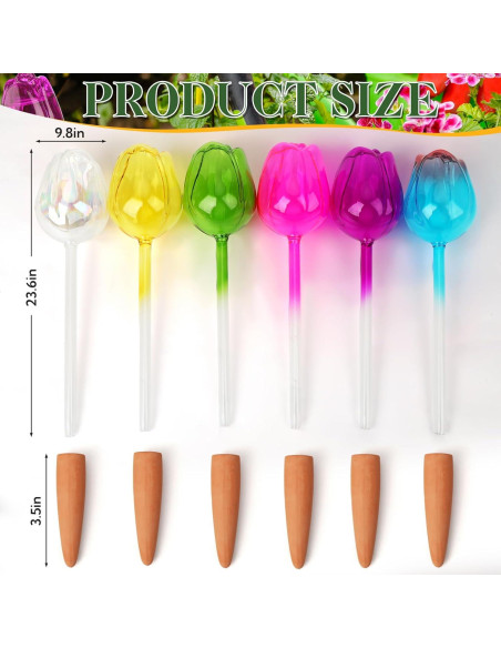 Esferas de Riego Automático 6 Pack - Vidrio para Plantas