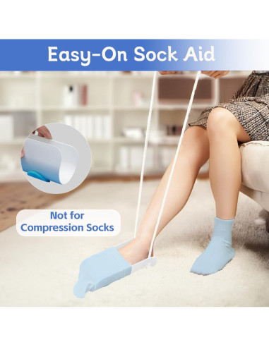 Asistente para Ponerse Calcetines Yitobecka Blanco - Sin Agacharse