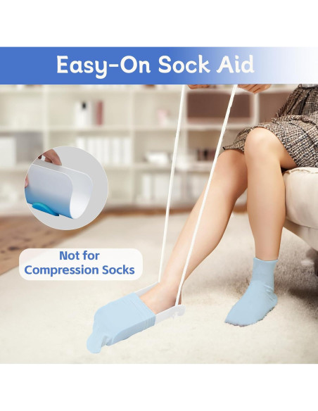 Asistente para Ponerse Calcetines Yitobecka Blanco - Sin Agacharse