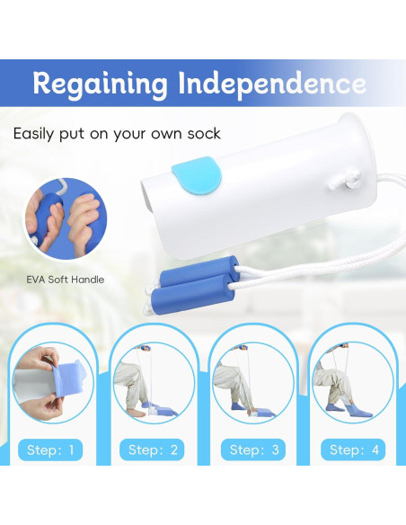 Asistente para Ponerse Calcetines Yitobecka Blanco - Sin Agacharse