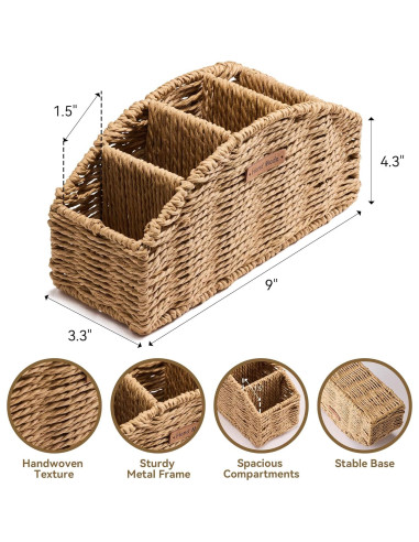 Cesta Organizador de Control Remoto Mokof 5 Compartimentos