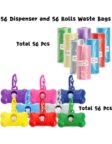 Dispensador de Bolsas de Desechos para Perros Fasmov 56 Pzas