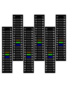 6 Tiras de Termómetro Adhesivas para Acuario FdcZeyxior 15-50C