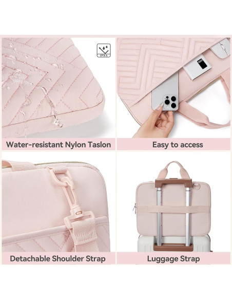 Funda para Laptop BOSTANTEN 13" Rosa Acolchada Impermeable