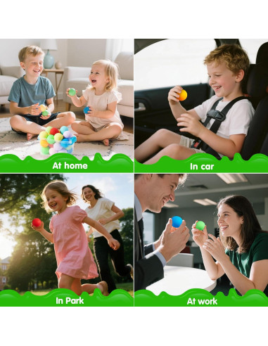 Paquete de 9 Pelotas Antiestrés Joyin 4.06 cm Terapia Mano