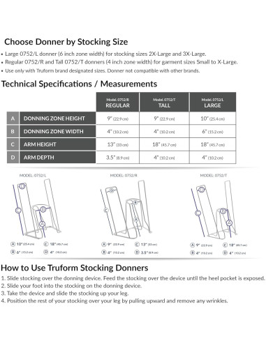 Donner de Medias Truform para Compresión Tamaño Regular