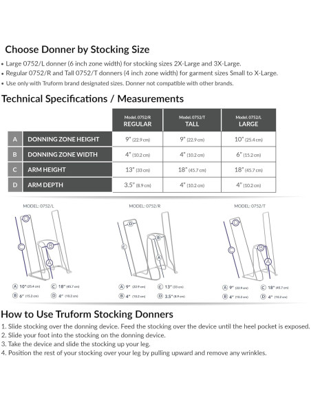 Donner de Medias Truform para Compresión Tamaño Regular