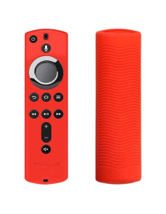 Funda Protectora de Silicona Roja para Control Remoto Amazon Fire TV Stick 4K