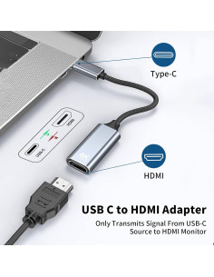 Adaptador USB C a HDMI 4K DERSUR - Compatible iPhone 15 Pro 2