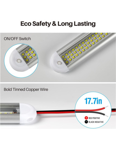 Barra de Luz LED Interior 12V CT CAPETRONIX 120 LEDs 1500LM