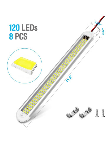 Barra de Luz LED Interior 12V CT CAPETRONIX 120 LEDs 1500LM