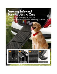 Rampa Plegable para Perros Deekuiwi 160 cm Antideslizante 2