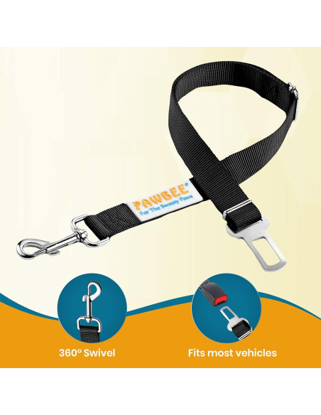 Cinturones de Seguridad para Perros PAWBEE - 2 Pack Ajustable