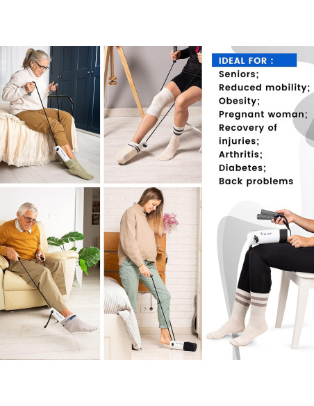 Ayuda para Ponerse Calcetines Ergonomica riime - Gris