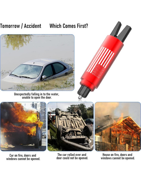 Juego de 2 Martillos de Seguridad QWEZOTUY J8 para Cristales