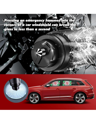 Martillo de Seguridad Rompe Cristales Vunpok con Cortador