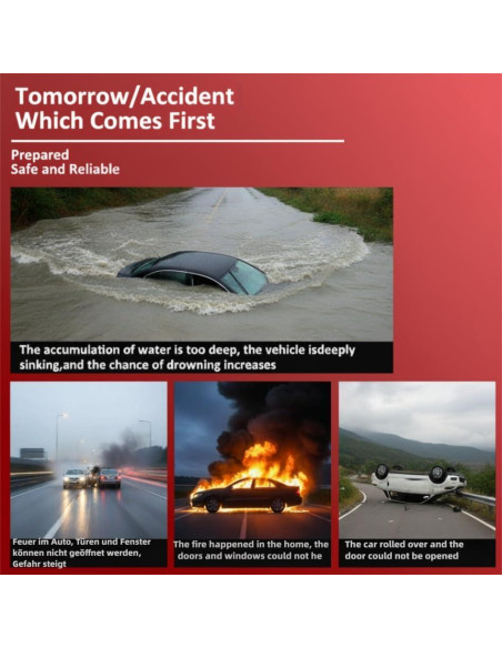 Martillo de Seguridad Rompe Cristales Vunpok con Cortador