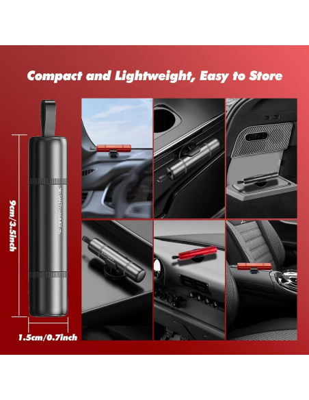 Martillo de Seguridad Rompe Cristales Vunpok con Cortador