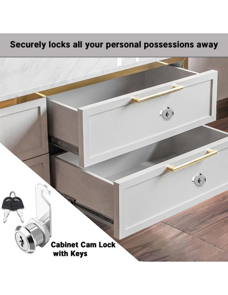 Cerradura de gabinete Qiifaiikooii de 1.59 cm con llaves