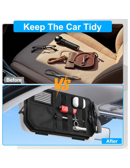 Organizador de Visera de Coche LYCARESUN Negro 32.3x17.8cm