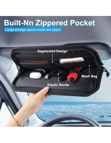 Organizador de Visera de Coche LYCARESUN Negro 32.3x17.8cm