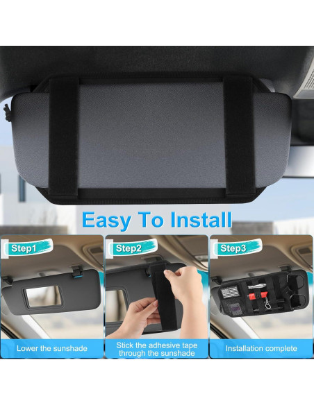 Organizador de Visera de Coche LYCARESUN Negro 32.3x17.8cm