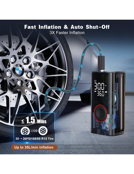 Compresor de Aire Portátil Motorenbau Bomba Inalámbrica 150PSI