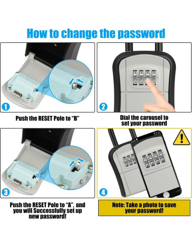 Caja de Llave Diyife con Combinación 4 Dígitos Impermeable