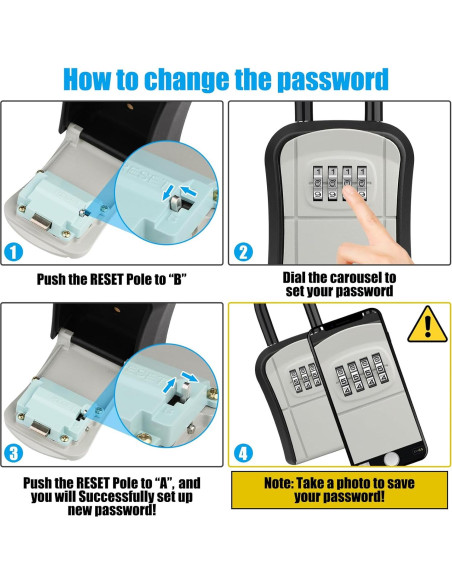 Caja de Llave Diyife con Combinación 4 Dígitos Impermeable