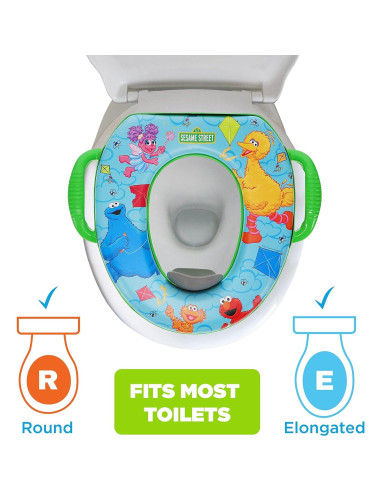 Asiento de Inodoro Suave Sesame Street Vamos a Volar una Cometa