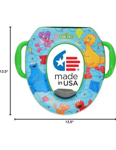 Asiento de Inodoro Suave Sesame Street Vamos a Volar una Cometa