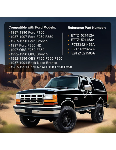 Kit de Burletes para Ventanas Ford F150 F250 F350 Bronco 1987-1997