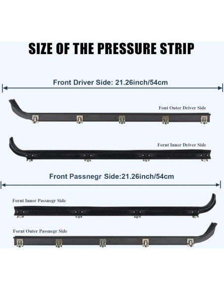 Kit de Burletes para Ventanas Ford F150 F250 F350 Bronco 1987-1997
