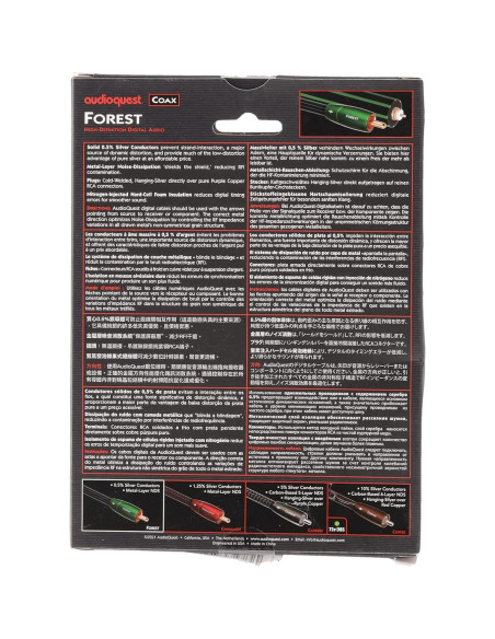 Cable Coaxial AudioQuest Forest 1.5 m con Apantallamiento Cable Coaxial AudioQuest Forest 1.5 m con Apantallamiento