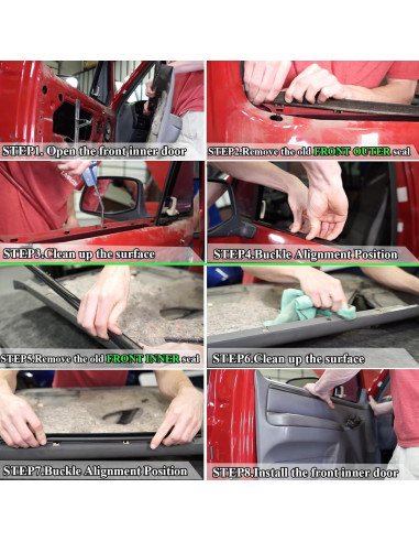 Kit de Burletes para Ventanas Ford F150 F250 F350 Bronco 1987-1997