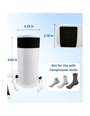 Ayuda para Ponerse Calcetines Osanchan Básico con Almohadilla Antideslizante