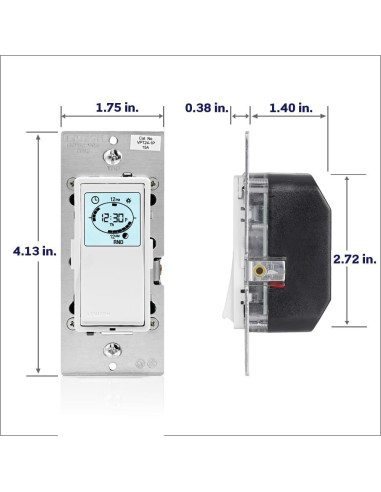 Interruptor Programable Astronómico Leviton VPT24-1PZ Blanco