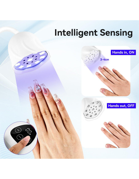 Lámpara de Uñas LED Inalámbrica JODSONE 30W Portátil Blanca