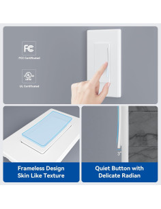 Interruptor Regulador Táctil ELEGRP 150W LED Blanco 2