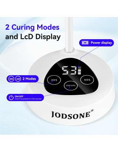 Lámpara de Uñas LED Inalámbrica JODSONE 30W Portátil Blanca