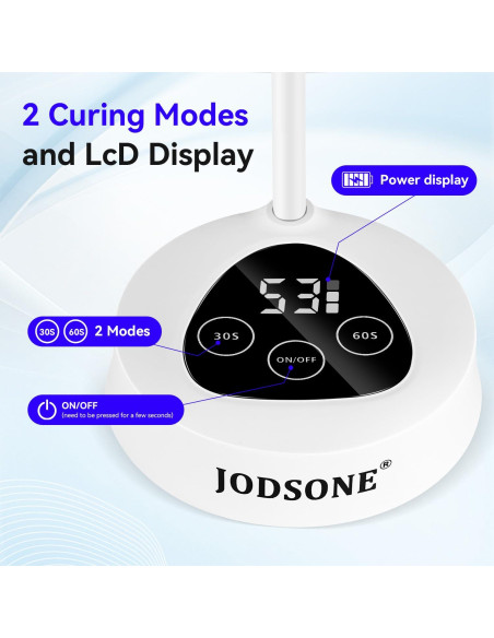 Lámpara de Uñas LED Inalámbrica JODSONE 30W Portátil Blanca