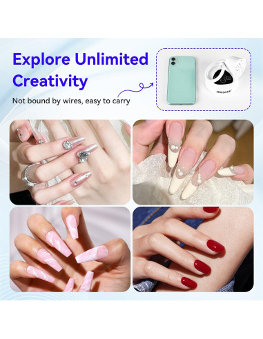 Lámpara de Uñas LED Inalámbrica JODSONE 30W Portátil Blanca