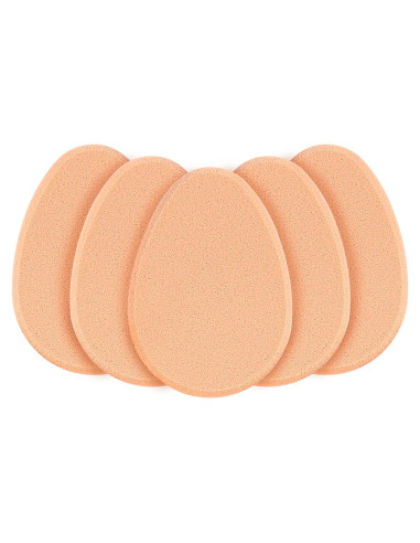 5 Esponjas de Maquillaje Ovaladas Badong para Base Húmeda y Seca