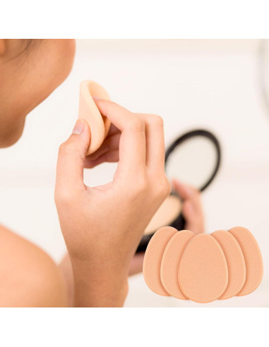 5 Esponjas de Maquillaje Ovaladas Badong para Base Húmeda y Seca