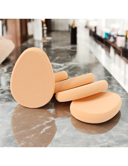 5 Esponjas de Maquillaje Ovaladas Badong para Base Húmeda y Seca