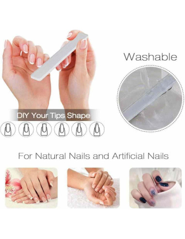 Kit de Pulido de Uñas Naturales beUakso con Lima de Vidrio y Chamois