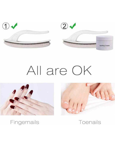 Kit de Pulido de Uñas Naturales beUakso con Lima de Vidrio y Chamois