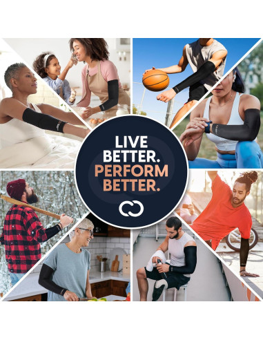 Manga de Compresión de Cobre Copper Compression - Mediana - Negro