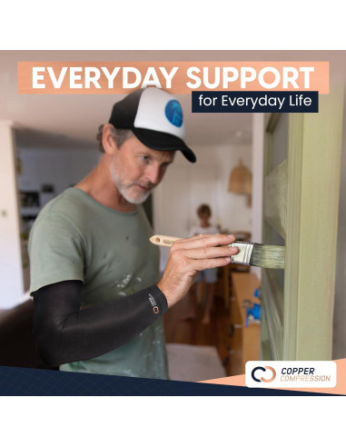 Manga de Compresión de Cobre Copper Compression - Mediana - Negro
