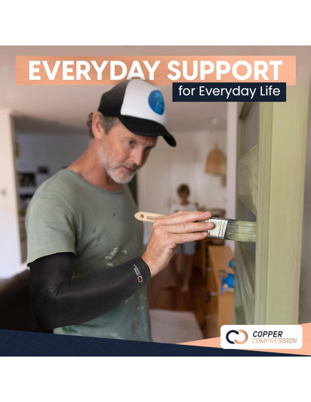 Manga de Compresión de Cobre Copper Compression - Mediana - Negro